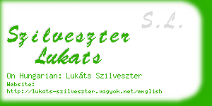 szilveszter lukats business card