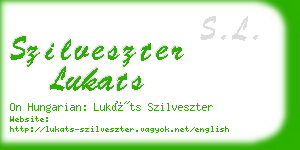 szilveszter lukats business card